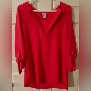 Chico's Vibrant Red Blouse